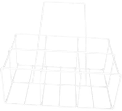 Cabilock Portabotellas Portátil para Botellas De Leche y Cerveza Cesta De Almacenamiento De Blanco para Cocina Organizador De Mano para Refrigerador