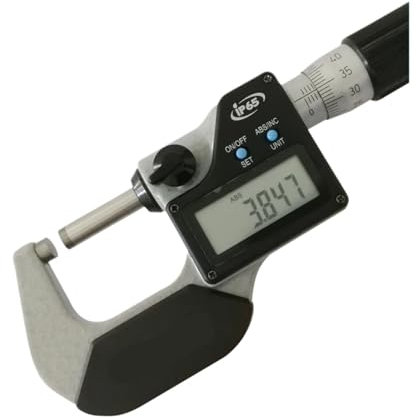 Bügelmessschraube, Digitaler Mikrometer, IP65, ölbeständig, 0 – 25 mm, 0,001 mm, DIN-Standard, Industriequalität, 25 – 50 mm, 50 – 75 mm, 75 – 100 mm, Hohe Präzision(483-102 25-50mm)