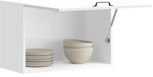 Somanki Küchen-Hängeschrank Kalmar Hochglanz-Weiß Holzwerkstoff, Hängeschrank Küche, Küchenschrank, Wall Cabinet, Oberschrank - 853599