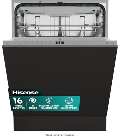 Hisense Integrated Standard Dishwasher - Black - A Rated