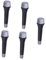Toddmomy 5 pièces Lot de Microphones Simulés Noir pour Garçon Fille Jouets de Karaoké pour Fêtes et Événements Accessoire Éducatif et Créatif
