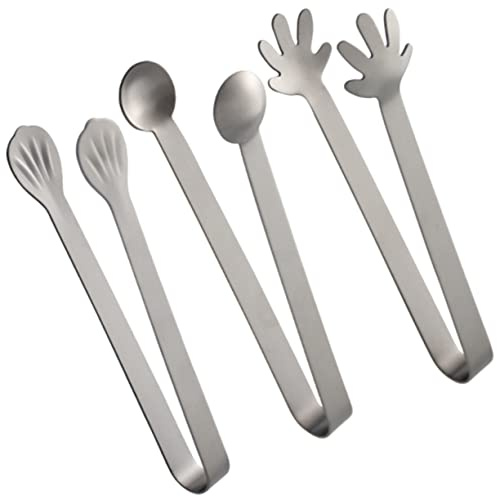 Alipis 3pièces Lot De Pinces à Glaçons Pinces De Service Pour Seaux Multifonctions Pour Barbecue Et Camping