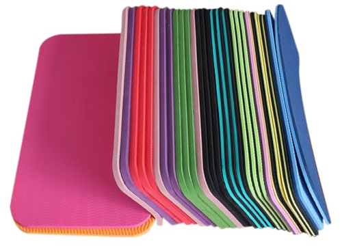 Pad le genou de yoga - coussin de coude de 6 mm | Mat d'exercice sans glissement | Tampon à genoux de yoga pour l'entraînement Pilates Meditation Fitness Gym de gymnase Accessoires