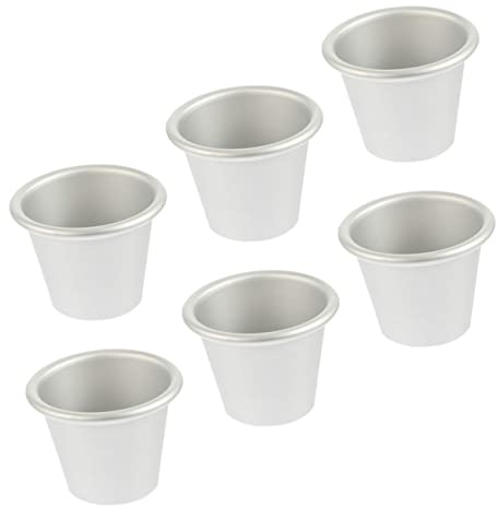 Sosoport 6pezzi Stampo Per Budino in Stampi Rotondi Per Dolci Da Forno Stampi Per Cupcake Utensili Da Cucina Per Preparare Budini e Torte