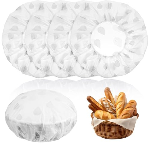 4 Pcs Bowl Covers for Bread Proofing, Reusable Bowl Covers, 12 Elastic EVA Sourdough Bread Cover Adjustable Elastic BowlsCover, Waterproof Breads Cover for Rising Round/Oval Banneton Baskets