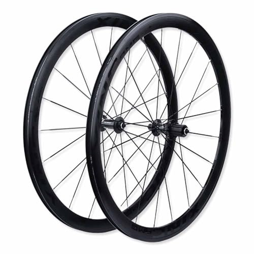 700C Ruedas Traseras Y Delanteras De Bicicleta De Carretera 100/130mm QR Ruedas De Cubierta Freno C/V Llanta De Bici De Aluminio 40mm, Casete De 7-12 Velocidades, Válvulas Presta