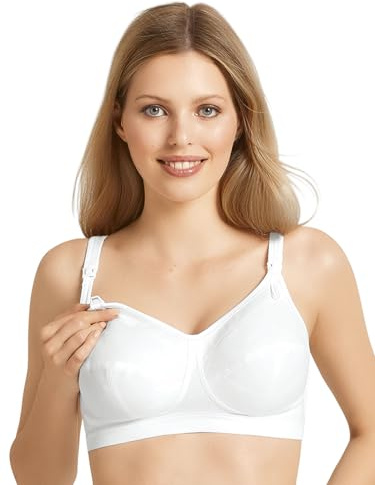 Anita Bügelloser Bügel-still-bh Miss Cotton Schwangerschafts-BH, Weiß, 100F EU