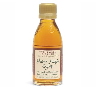 Stonewall Kitchen Maple Syrup | Reiner Ahornsirup aus Maine zuckerfreier Sirup in praktischer Probierflasche