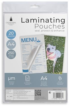 Cathedral Laminiertaschen 250 Mikron A4,20 Stück