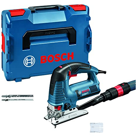 Bosch Professional Corded Jigsaw GST 160 BCE (240V, incl. Hood, 3 x Jigsaw Blade, Dust Extraction Adapter, L-BOXX 136)