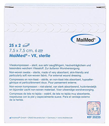 VLIESKOMPRESSEN 7,5x7,5 cm steril 6fach 25X2 St