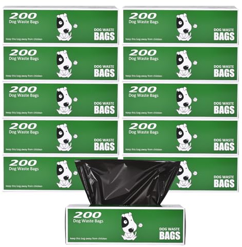 The Original Poop Bags® Dog Poop Bags Rolls – Commercial Bulk Recycled Poop Bags for Dogs, Heavy-Duty Waste Bag Refills, Black, 2,000 Count