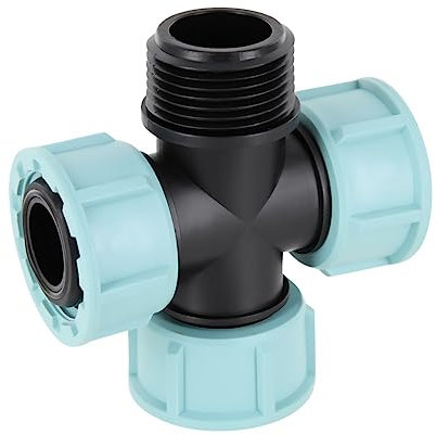 REKUBIK Kreuzstück 3X 1 Innengewinde Swivel Überwurfmutter mit O-Ring x 1 Außengewinde