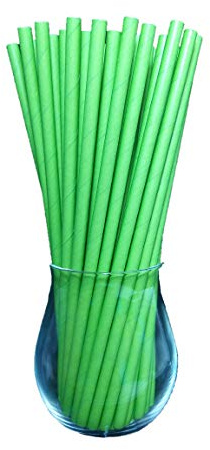 Sam for You papperssugrör, papperssugrör, biologisk, livsmedelssäker, miljövänlig, engångssugrör, 120-pack (grön)