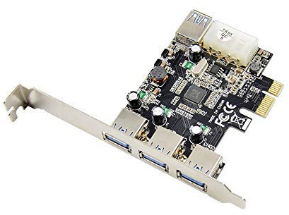 MEO SuperSpeed PCI-E to 4 Port 3+1 USB 3.0 Expansion Card USB 3.0 PCIE Card Chipset VL805 3 Port usb3.0 Internal 4pin Power Supply