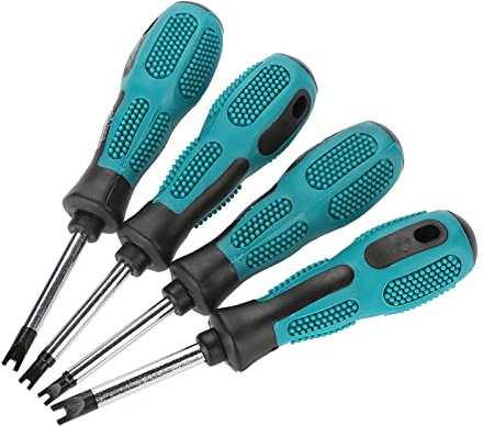Spanner Head Screwdriver, 4Pcs Tamper Resist Screwdriver M1.7 M2.0 M2.3 M2.6, Chrome Vanadium Alloy Steel Magnetic Tips Easy Use