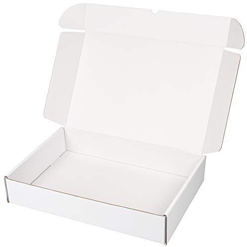 packer PRO Pack 25 Cajas Carton Envios Automontables para Ecommerce y Regalo Blancas, Grande 43x30x8cm