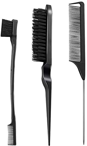 Kit da 3 Pezzi: Spazzola a Pettine, Spazzola per Capelli, Pettine a Doppia Estremità - Set Professionale per Parrucchieri, Donne, Uomini, Bambini