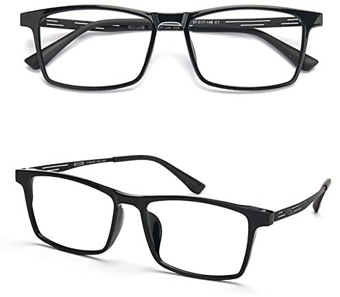 DIBAKO Lesebrille Sonnenbrille 1.0-3.5 Herren Bifokale Gleitsichtbrille Lesehilfe Getönt Anti UV Schutz Flexibel Rahmen Multifokal Sehhilfe Augenoptik (Color : Bright Black, Size : +1.50)