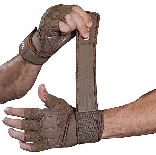 LiMMAX Padded Weight Lifting Gloves for Men Women - Full Palm Protection & Silicone Grip, Built-in Wrist Wrap Support for Cross Training Gym Workouts