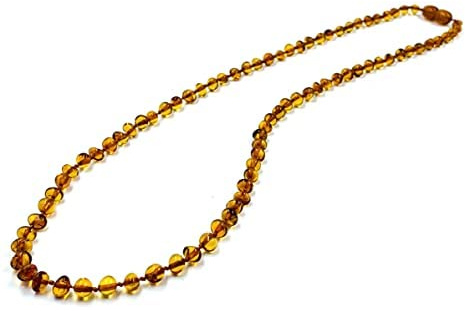 Collana d'ambra Ault - Perle di ambra cognac - Collana di ambra baltica naturale 45 cm