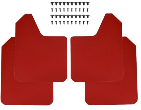 Paraspruzzi Auto Rally Sport Paraspruzzi Universali Paraspruzzi Paraspruzzi Parafanghi Anteriori Posteriori Per Pick-up Auto SUV Van Truck Auto Gomma Paraspruzzi (Colore : 4pcs-Red)