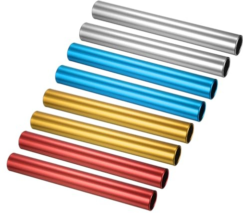 PATIKIL Aluminum Relay Batons, 1 Set Field Track Relay Event Baton for Race Gym Track and Field Equipment Class Games Outdoor Sports Running Practice, Multicolor
