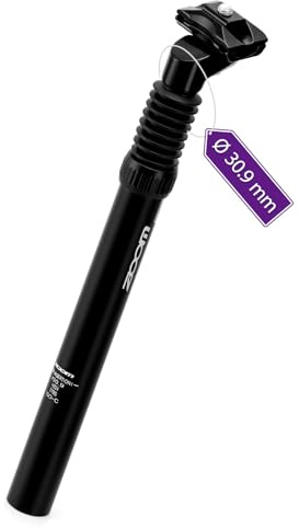 Zoom Bike Suspension Seatpost: 30.9 x 350 mm Shock Absorber Damper Bicycle Seat Post with Adjustable Clamp for E-Bike MTB BMX