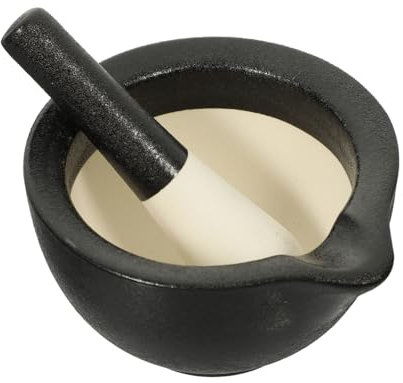 Amosfun Stößel Mit Mahlbecher Zum Zerkleinern Von Knoblauch, Tabletten Und Gewürzen