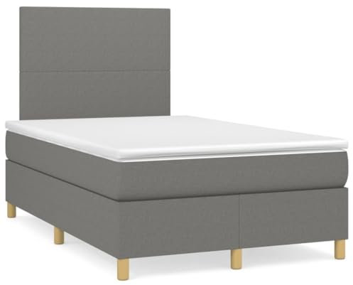 qohoio Boxspringbett mit Matratze Betten Mit Matratze Schlafzimmer Bett Boxspringbett Mit Matratze Dunkelgrau 120x190 cm Stoff / 3269917