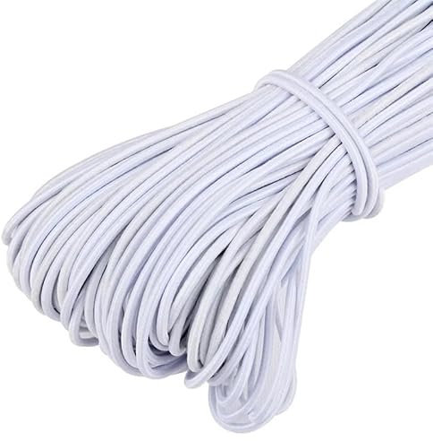 Banda elástica redonda de 2,5 mm de alta elasticidad de 100 metros, banda elástica redonda de cuerda de goma, accesorios de costura para bricolaje, 01, 2,5 mm, 100 metros