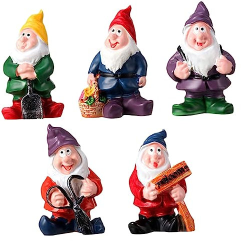 MOTHNUR 15pièces Figurines Naines Résine pour Décoration De Jardin Paysage Ornements Amusants pour Plantes Pot Et Accessoires De Fête