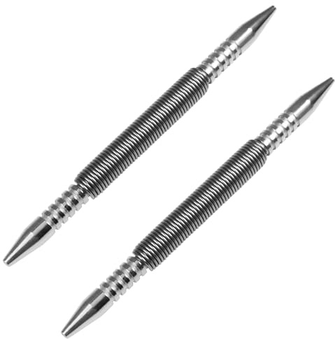 Juego de 2 uñas de doble cabeza, doble extremo de 3/32 y 1/8 pulgadas, con resorte | Herramienta de perforación de uñas sin martillo de 3500 PSI para mantenimiento del hogar y reparaciones de bricolaje