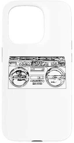 Old School Rap Ghettoblaster Retro Stil 80er Hiphop Musik Hülle für iPhone 15 Pro