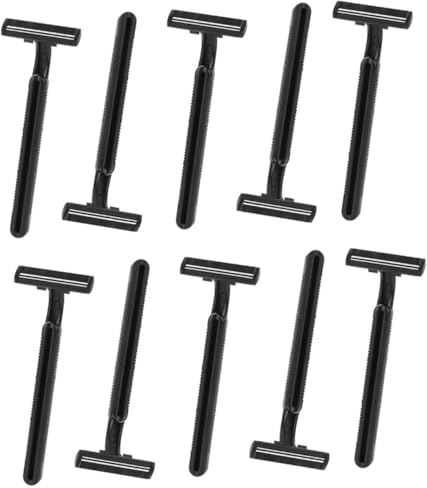 VALICLUD Maquinillas De Afeitar Desechables Antifugas 10 Piezas Tamaño Medio Para Hombres y Mujeres Recortadoras De Vello Corporal y Axilas Uso Personal