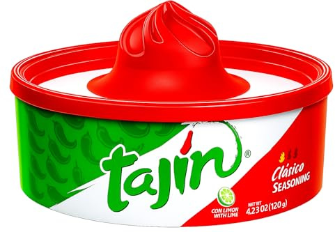 Tajín Clásico Glass Rimmer Mexican Chilli & Lime Seasoning (120g) - Authentic Mexican Chili & Lime Seasoning | Perfect for Drinks & Cocktails - Extra Zing Kick | Clasico Chilli Lime | Gastro Group®