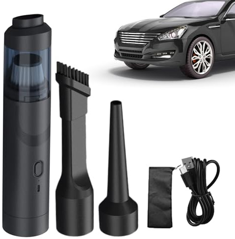 Vmiorzq Aspirateur de Voiture sans Fil - 19 kPa Aspirateur Souffleur Rechargeable,Dépoussiéreur à Air 4 en 1,Voiture Maison Bureau Poils Poussière Tapis Nettoyage