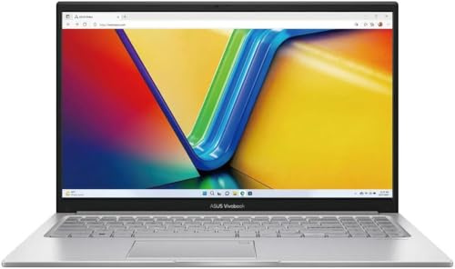ASUS Vivobook 15 Laptop: 15.6 Full HD Display, Latest Generation Intel Core 5 120U, 16GB RAM, 512GB SSD, Wi-Fi 6, Windows 11 Home, Silver