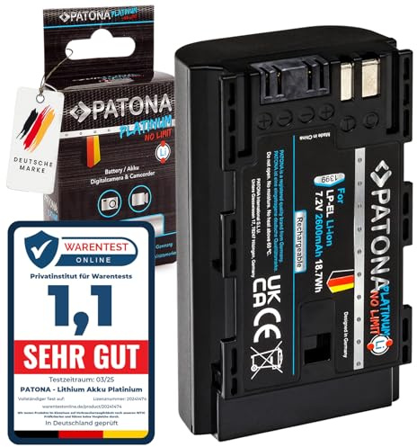 PATONA Platinum Akku LP-EL (2600 mAh) – Ersatz für Canon LP-EL – kompatibel mit Speedlite EL-1 & EL-5 Blitzgeräten – für Event- und Hochzeitsfotografen
