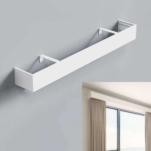Vorhang-Querbehang – Metall-Volant für Fenster – stilvolles schienenfreies Design für Heimdekoration, 90 cm bis 4,8 m