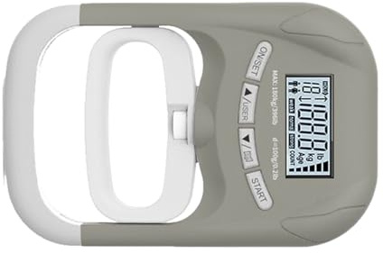 Misuratore di forza di presa, 180 kg, display digitale ricaricabile, attrezzatura da allenamento per rafforzare le mani, per recupero muscolare, allenamento sportivo, ufficio, casa