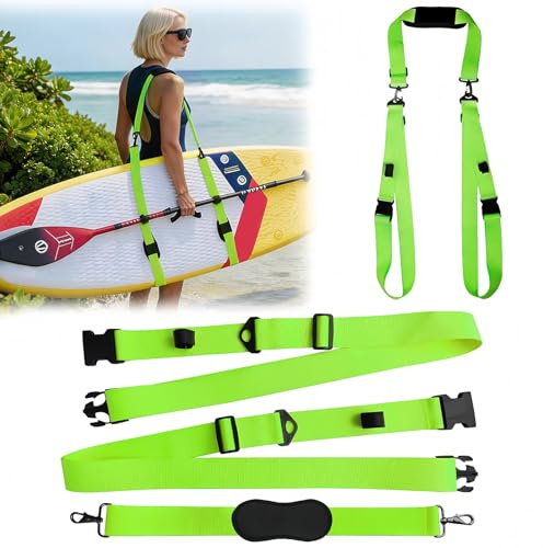 SUP Tragegurt, Verstellbarer Trageriemen SUP Zubehör, Surfboard Tragegurt, Trageriemen für Surfbretter, Paddleboard, Kajak, Longboard, Kanu und Stand Up Paddle