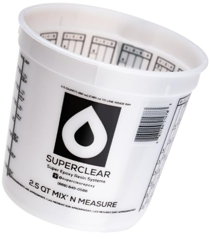 FGCI® Mix and Measure Cup - 2.5 Qt (Pack of 10) Mixing and Ratio Bucket for Resin, Gelcoat and so Much More