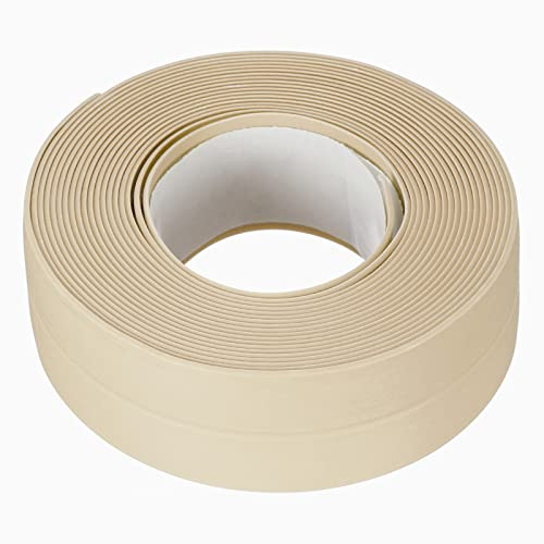 sourcing map Wasserdicht Abdichtungsstreifen Klebeband 0,87x10,5' Beige | PVC Dichtband