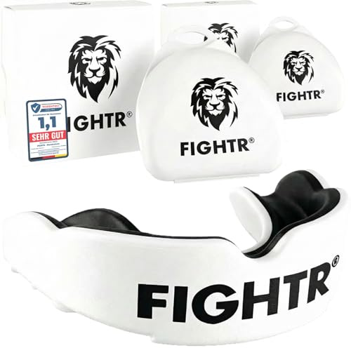 FIGHTR® Premium Mouth Guard - for Excellent Breathing & Easy to fit | Sports Mouth Guard for Boxing, MMA, Football, Lacrosse, Hockey and Other Sports | incl. hygienic Box