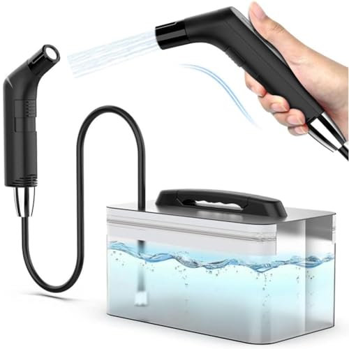 Zooma Portable Bidet, 2.3L Travel Bidet, Electric Bidet Spray Rechargeable Handheld Toilet Bidet with Tank for Personal Hygiene for Camping (2.3L Electric Bidet) (2.3L Electric Bidet)