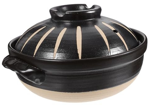 Yardwe 1pezzi Casseruola in Ceramica Per Stufato Doppio Manico e Coperchio Pentola Resistente Per Fornelli Gas Per Preparare Zuppe e Dessert