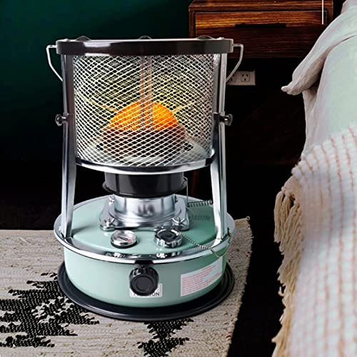 Estufa de queroseno ligera de 4,5 l, calentador de queroseno, calentador de aceite de queroseno, estufa de camping portátil para calefacción, potencia de fuego ajustable, pesca en hielo, moc