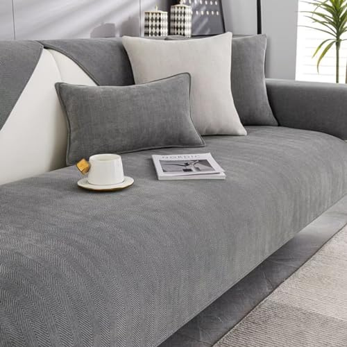 BohrenCL Sofa Überzug, Chenille Sofabezug, Sofa Überwurf, Sofadecke rutschfest, Sofa überwurfdecke, Sofaschutz Katze Hund, Sofa Schutzdecke, Sofadecken Für Sitzfläche, Couchbezug, SOFE Cover