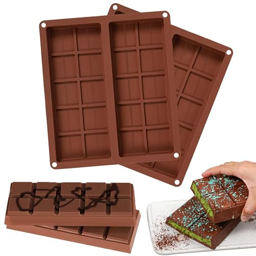 Esshogo 2 Stück Schokoladenform Silikon Tief, Schokoladenform Silikon, Silikonform, Dubai Schokolade Form, Schokolade Antihaftbeschichtung, Chocolate Mould, Antihaftbeschichtung Silikonform Schokolade